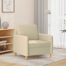Fauteuil Siège Canapé Meuble Salle de Séjour Intérieur Gris Clair Tissu vidaXL