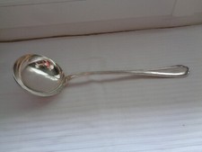 1 LOUCHE A SOUPE EN METAL ARGENTE CHRISTOFLE MODELE SPATOURS MONOGRAMME