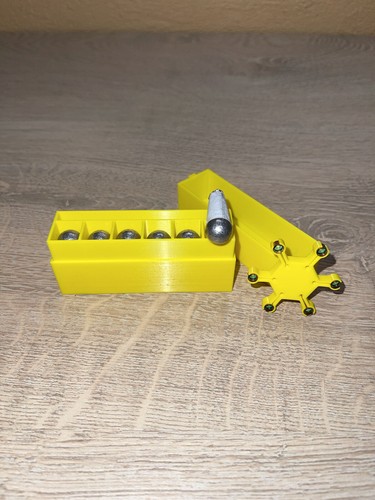 Boite jaune pour - 6, cartouches