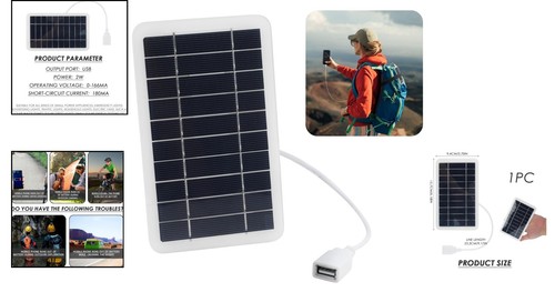 Panneau solaire portable 5v - portable, 2w