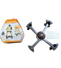 KABOOST Portable Chair Booster Extendable Lightweight 2 Heights Chocolate Brown