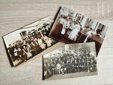 3 photos anciennes de groupes