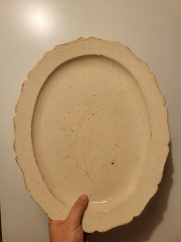 Ancien grand plat - plat, faience
