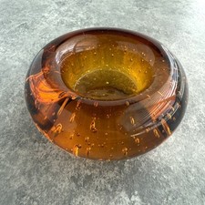 IKEA Amber Controlled Bubble Glass Votive Tea Light Candle Holder