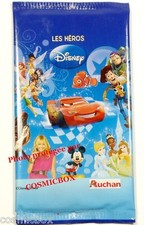 Paquet de 6 Cartes DISNEY AUCHAN Héros booster Français traiding card Cartamundi