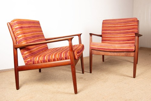 Paire fauteuils danois - fauteuils, en
