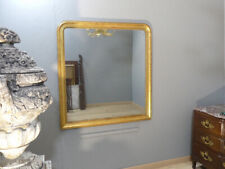115 * 122 cm mirror Louis Philippe gold wood engraved mercury ice 19th century