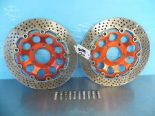 SUZUKI BANDIT GSF 400 V FRONT DISCS AND BOLTS ANODISED RED (1310)