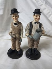 1989 Vtg RARE Laurel and Hardy 5" Tall "K" Collection Painter Figurines