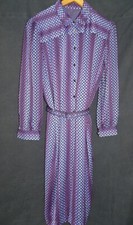 Robe femme Lady F violet dégradé avec ceinture – Taille 46 – Élégante - REF 164