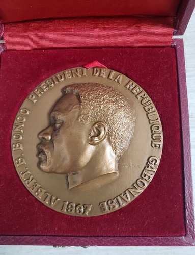 Médaille albert bongo - médaille,