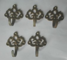 5 anciens crochet mural patère porte manteau motif ajouré