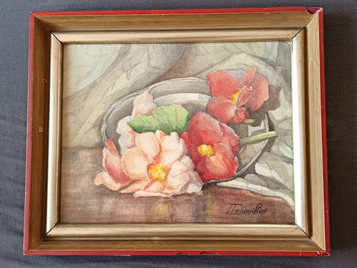 Aquarelle signee tabouillot - signee, l.tabouillot
