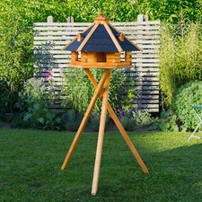 Petit - XXL Nichoir Mangeoire pour Oiseaux Villa / à en Bois Avec Silo V18