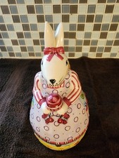 Villeroy & Boch 1748 Porcelain Bunny Rabbit Trinket Box Easter Basket Spring 8"