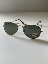Ray Ban Sunglasses Aviator RB3025 003/58 Silver G15 Green POLARIZED 58mm