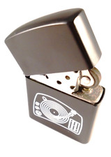 Gasoline LIGHTER - Turntable - Smooth and Matte Black Metal - PROMO 2025