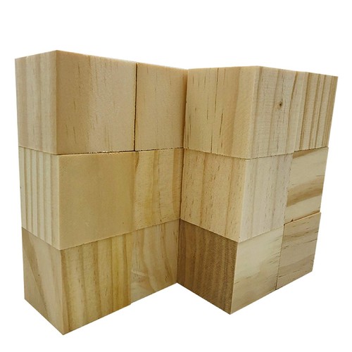 Lot cubes bois brut - de,