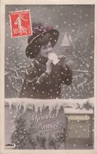 CP GOOD YEAR WOMAN HAT SEALING ENVELOPE UNDER SNOW LETTERBOX 37731