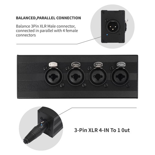 Xlr splitter box entrées - box,