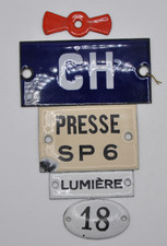 Enamel Plates - Set of 5 Antique Metal Enamel Plates