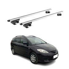 Barres de toit transversales pour Mazda 5 CR-CW 2005-2015 Alu Gris 2 pièces ABE