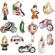 BRUBAKER Décorations de Noël en Verre Soufflé Décoration de Sapin Boules Drôle