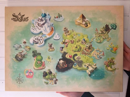 Tableau toile ankama - ankama, carte