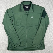 Arcteryx Delta LT Waffle Fleece Pullover Half Zip Large Mens Green Gorpcore READ