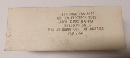 Tube 5v4g jan crc rca - 🟢tube,