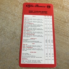 Alfa Roméo automobile liste