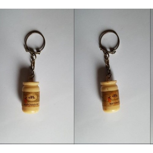 Porte clés pot mayonnaise - pot,