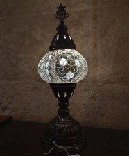 Lampe verre mosaïque oriental lumière table de chevet abat jour ethnique 20B