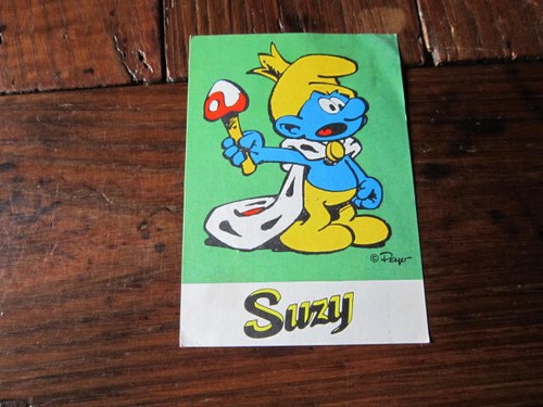 Autocollant schtroumpf suzy - ,