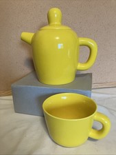 BULKY Tea Pot And Cup By Jonas Wagell For Muuto Yellow Unused Danish Modern