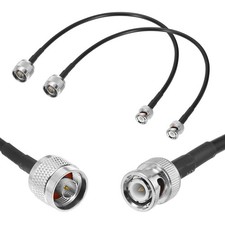 2Pcs Câble Coaxial Noir RG58