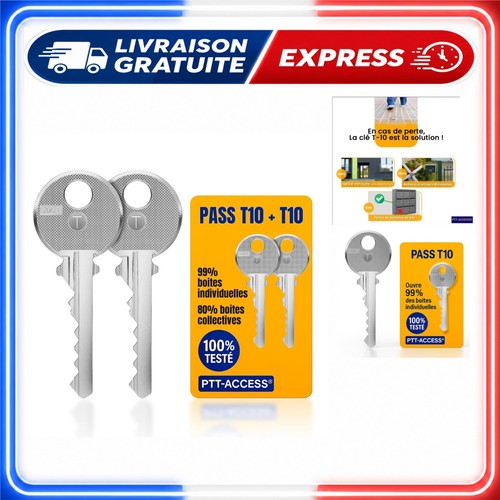 Clé pass ptt t10 lot - pass, de