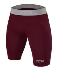 TCA Homme Pro Performance Collant de Compression Short pour Course - Cabernet