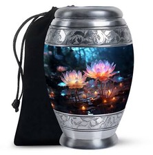 Urnes de crémation de fleurs de lys grandes urnes funéraires pour adultes pou...