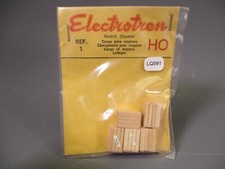 LQ591 ELECTROTREN 1 train Ho 1/87 1:87 wooden crates cargo wagon cargo