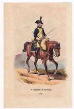 Gravure XIXe 8e Régiment de