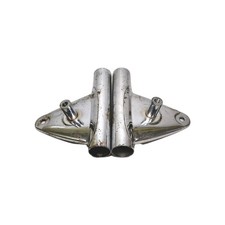 SUZUKI GT185 Adventurer S913 Front Fork Chrome Earl Headlight Mounts Set Genuine