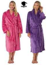 Lady Olga Fluffy Robe Ladies Coral Fleece Soft Dressing Gown Bathrobe Nightwear