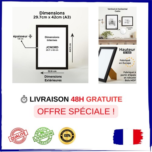 Cadre photo mdf noir avec - cadre,