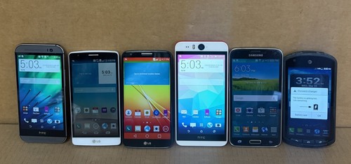 Mixed lot android phones - of,