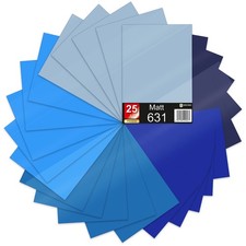 Lot de 25 feuilles DIN A4 bleu