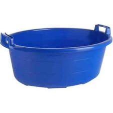 Bac 60 L Bleu Ovale Panier À Linge Collecteur 75 Cm Haut Poignées Lavage Rond