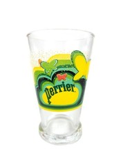 Verre Perrier Vintage Motif