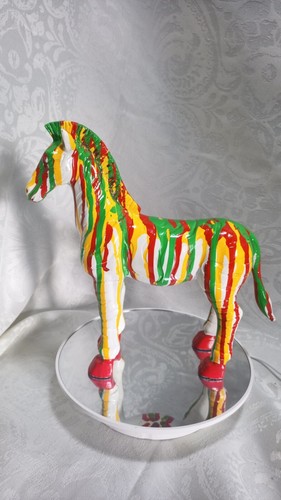 Statuette zèbre pop - zèbre, art