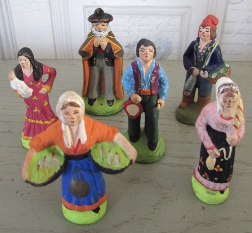 Lot santons d argile - santons, d'argile